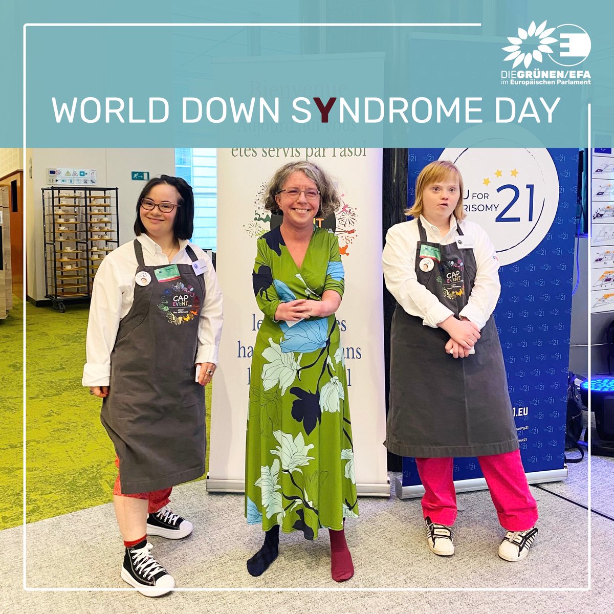 k_langensiepen's tweet photo. More visibility, autonomy, #work for persons with #Trisomy21, not only today on #WorldDownSydromeDay but everyday that is what we need to achieve!
Very happy to meet Margueritte and Heloise working for the catering “Cap Event”.
#TimeForMoreVisibility #WDSD23 #WithUsNotForUs https://t.co/DA1DcK3i0n