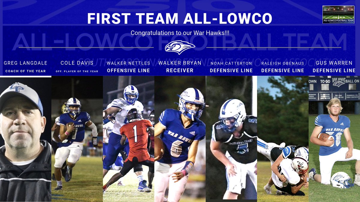 Thank You Lowco Sports and all you do!!! Congratulations to our War Hawks!!!