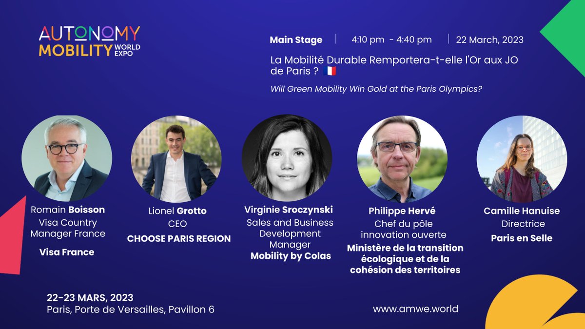Visa_Fr's tweet image. Nous serons présents demain au salon @AUTONOMY, l&apos;un des plus grands #événements de l&apos;année en matière de #mobilité ! 📅📍 #AMWE2023 #Autonomy