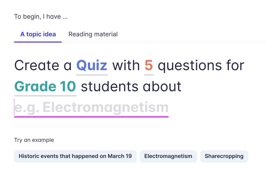 jrsowash's tweet photo. Conker is a new tool that uses AI to generate quizzes and reading assignments.

My favorite feature is the ability to export the results to #GoogleForms in just a few clicks!

Try it out: https://t.co/nVnIY33Bnq

#teacherTwitter #edTech #AI https://t.co/QamnmZaqh0
