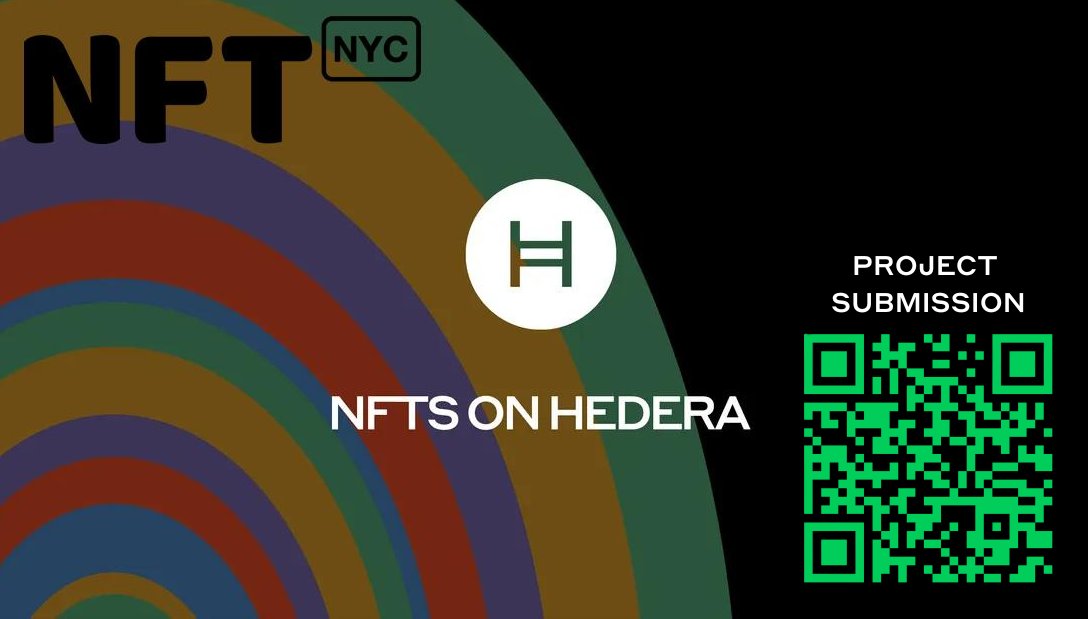 hedera's tweet photo. 🚨Calling all #HederaNFT projects!🚨

Next month during @NFT_NYC 2023, we want to share far and wide the #DigitalArtwork from our amazing community. If you are a #HBARNFT project lead and would like to be showcased, fill out the form below! #NFTNYC2023 

Note: Google Forms requires an associated sign-in to access any forms that include a file upload prompt - we will not record this info. The form includes an email address field for you to provide the preferred email you would like us to use for contact.

✍️ https://t.co/iS7qJbgPhw