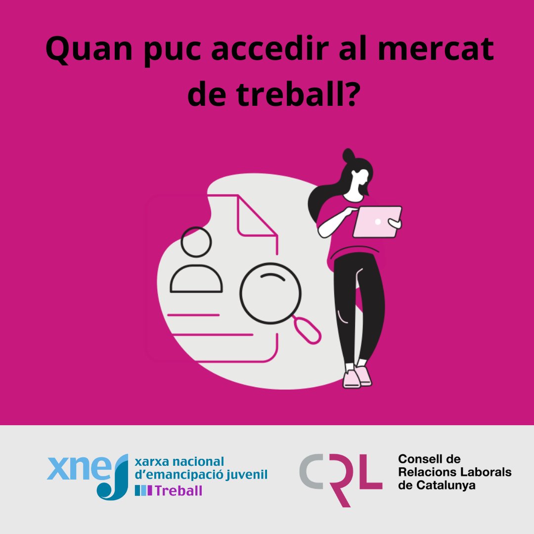 joventutcat's tweet photo. 🤔 Saps a quina edat pots començar a treballar? 

👀 A continuació t'expliquem les característiques en una nova infografia!

#OJT #dretslaborals #deureslsaborals #feina #treball #jovesitreball #CRLcat @xarxa_xnej @treballcat https://t.co/gjo43fFhEi