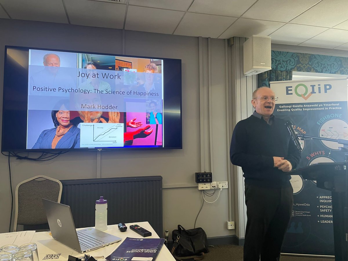 EQIiP_HywelDda's tweet photo. We're delighted to welcome @MarkAHodder to speak with our teams about the importance of Joy at Work
#EQIiPC4 @HywelDdaHB https://t.co/8Vr6VEEqhy