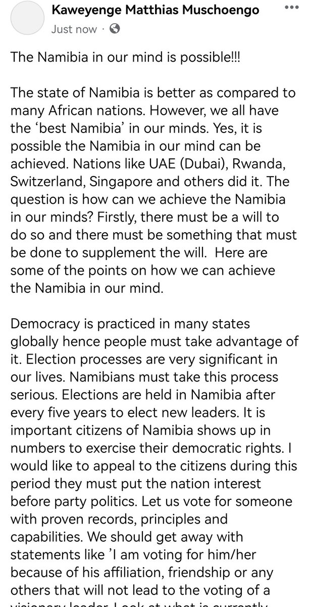 kaweyenge's tweet photo. The Namibia in our mind can be achieved. Happy Independence day to all. Namibia turns 33 today👍 https://t.co/y4JGTZyz10