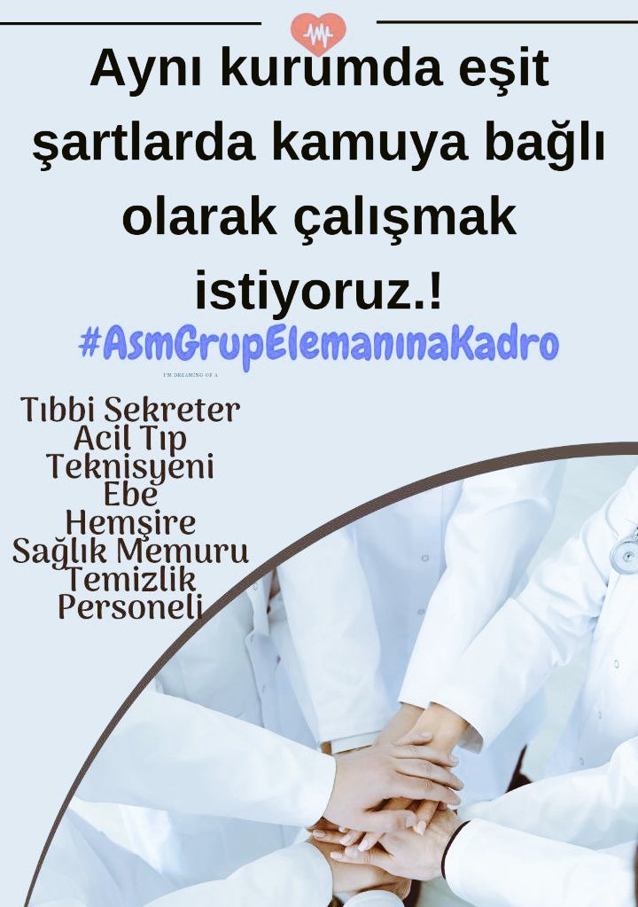 BatuhanYadigar3's tweet photo. @asmgruplandirma @saglikbakanligi @akbasogluemin @turanbulent @DrRecepAkdag @NumanKurtulmus @nurettincanikli Aile sağlığı merkez çalışanlarına kadro verilmelidir.
#AsmGrupElemanınaKadro 
@vedatbilgn @drfahrettinkoca @RTErdogan @NureddinNebati @mustafaelitas @fuatoktay https://t.co/zF4wcMGVs5