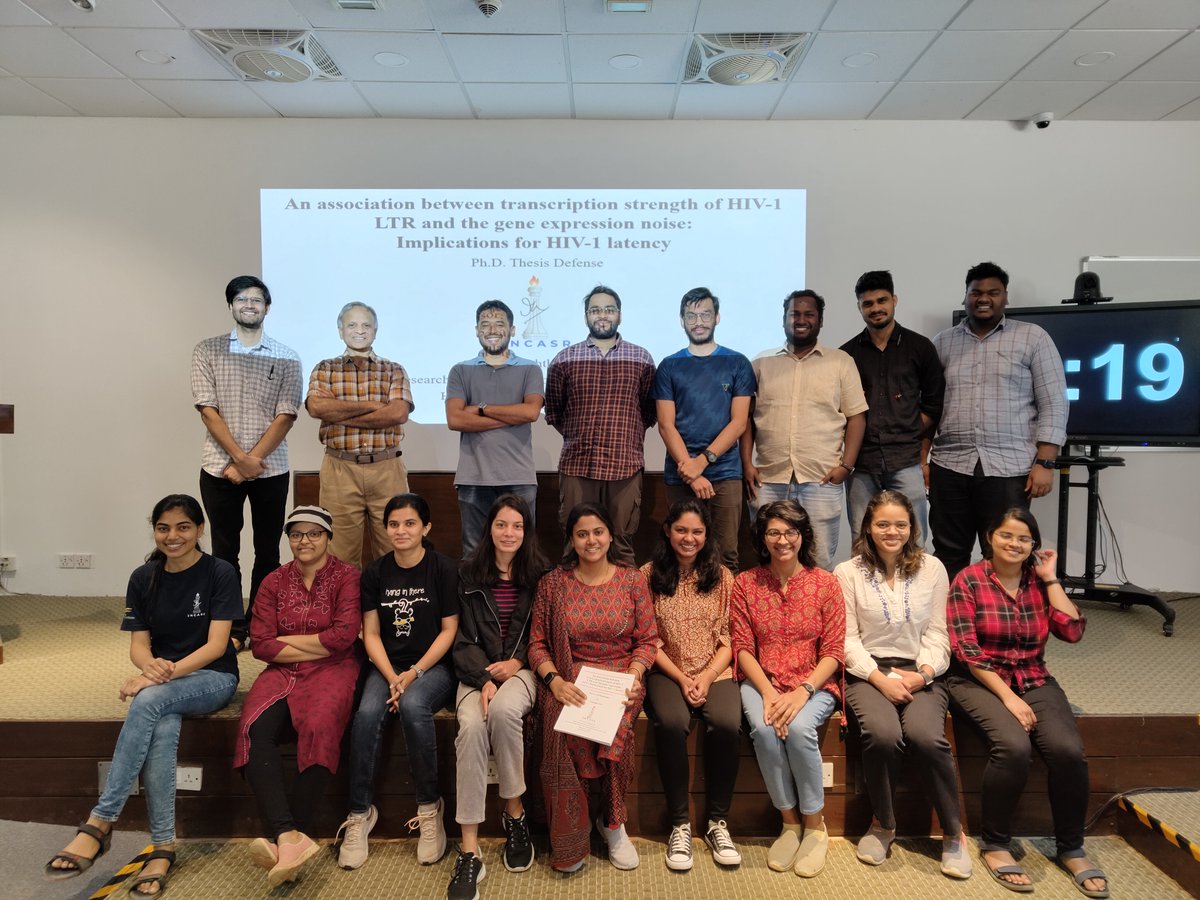hiv_lab's tweet photo. Congratulations to Dr. Srestha Pal for defending her thesis titled -
"An association between transcription strength of HIV-1 LTR and the gene expression noise:
Implications for HIV-1 latency" https://t.co/wkbaCo2GQ1