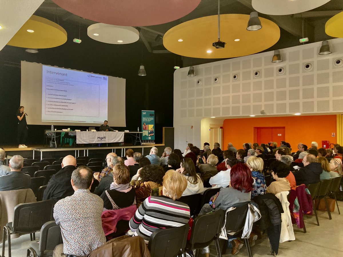 MandrouJustine's tweet photo. En direct de la conférence «sport-santé» pour l’ADA de la #mutuelle #Mgéfi avec @NimesSportSante ! #Rodilhan @Gard #bienfaits #activitephysique #prevention @mutualite_fr @MutOccitanie https://t.co/pmeaXFaBts