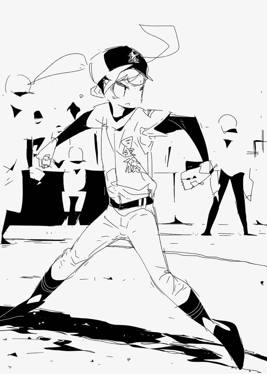 野球やりたいけど友達いないから昔描いた甲子園の絵でも載せます… 