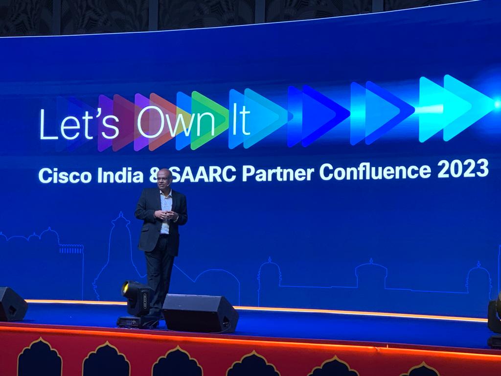 cisco_in's tweet photo. #CIPC2023 is houseful! We have 100+ partners in the house as Panish PK, Managing Director, Partner Business Group, Cisco India &amp; SAARC takes the stage for the opening remarks. #LetsOwnIt https://t.co/AEnhQaKwaF