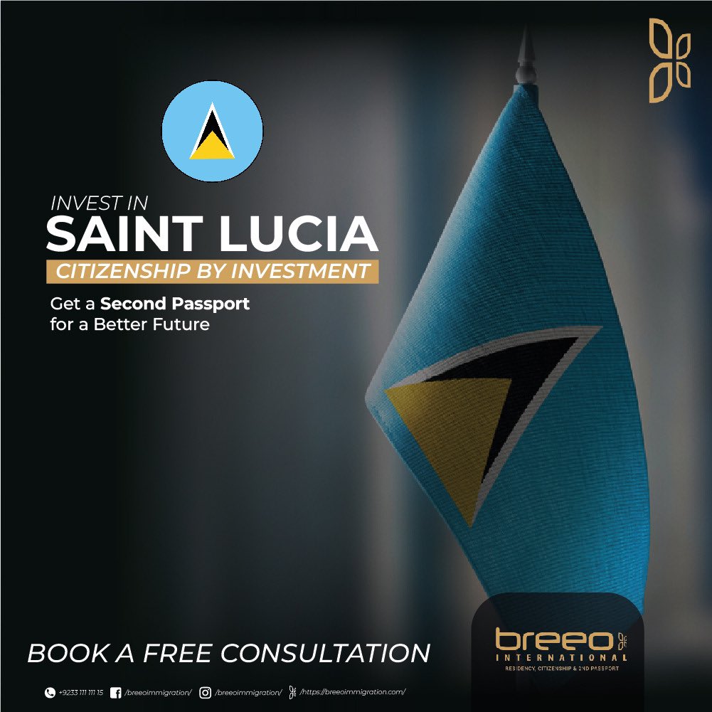 BreeoImmigrati1's tweet photo. Benefits of Saint Lucia Second Passport:
- Visa-free entry in 140+ countries 
- Citizenship passed on to 3 generations
- Tax exemptions 
- right to live, work &amp; do business 

#breeoimmigration #secondpassport #saintlucia #cbiprogram #residency #immigrationexperts https://t.co/sWLI78Xsu8
