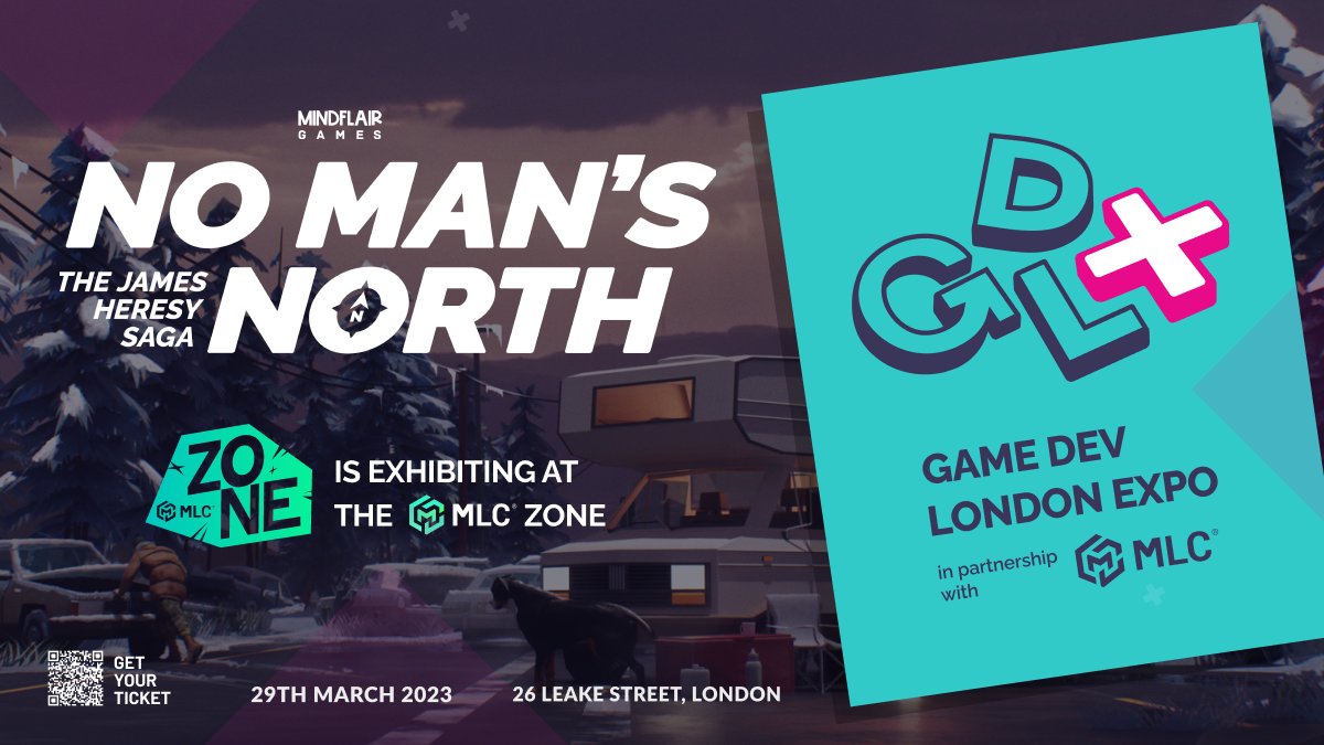 GDLX attendees, get ready to play open world survival game <a href="/NoMansNorth/">NoMansNorth</a> in the MLC Zone ⛰❄

Explore with your trusty RV and companion doggo, Monty, to survive the deadly ice storm from the North. Come see us on 29th to test your survival skills.

#GDLX23 #LGF23
