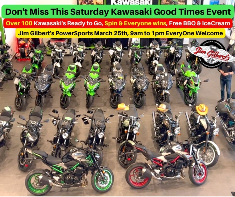 WheelsandDeals's tweet image. KLX, KLR, KX, Ninja, Vulcan, Versys, Brute Force, Teryx, Teryx4, KRX, &amp;amp; JetSki's! Over 100 Kawasaki ready to go, come visit Atlantic Canada's Largest and most stocked Kawasaki Showroom. Free BBq Free IceCream &amp;amp; Spin our Wheel for your Free Prize, Every one wins, Everyone Welcome!