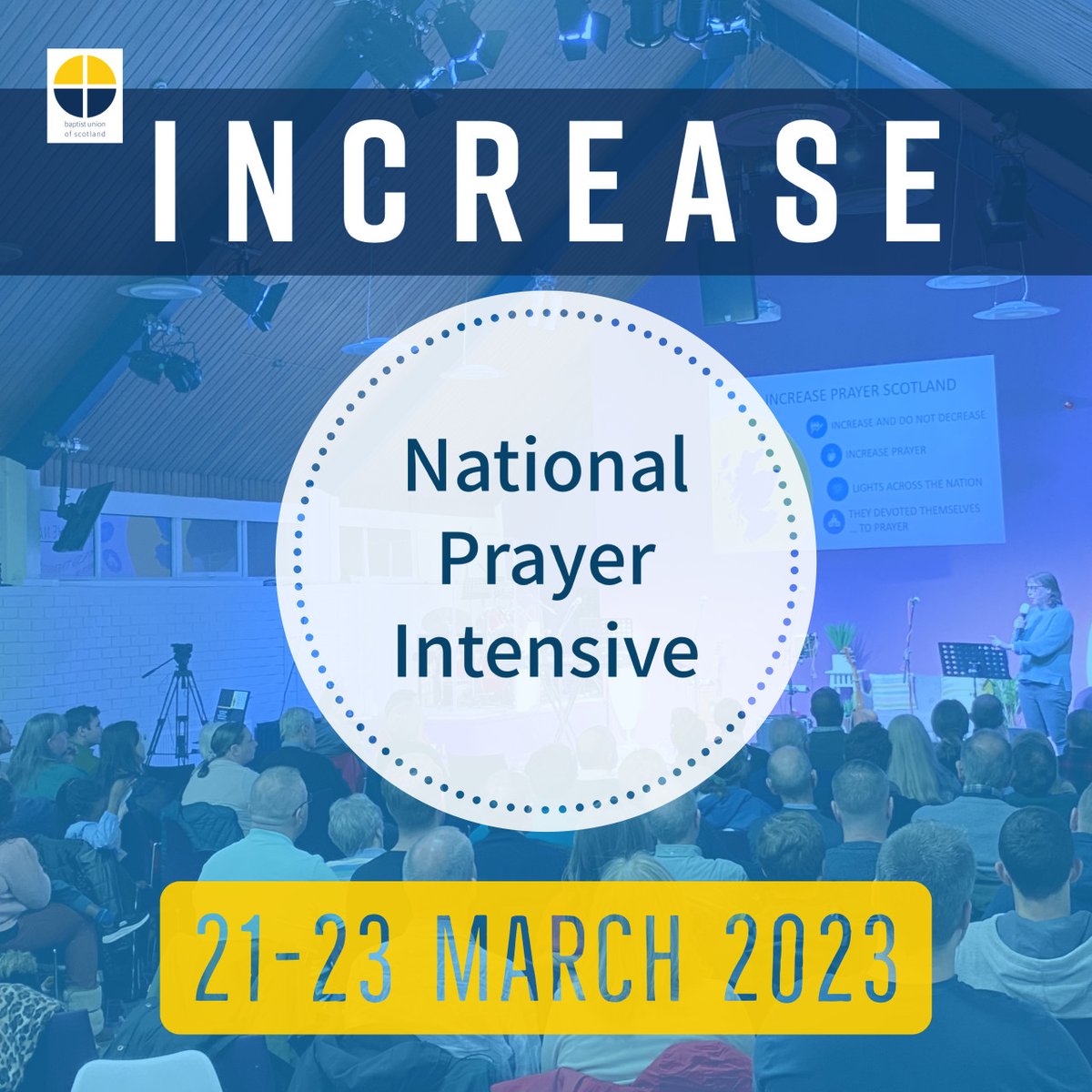 INCREASE National Prayer Intensive 🙌🏼 Our National Prayer Intensive begins today. Join with us at 8pm tomorrow, online, as we pray for increase across our church network! 

All info here: scottishbaptist.com/events/?utm_ca…