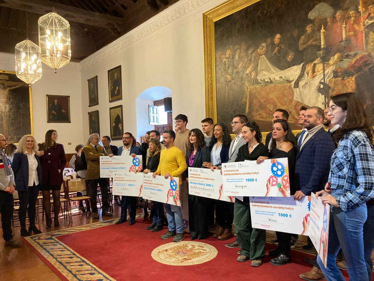 UGRemprendedora's tweet photo. Hoy celebramos el X #ConcursoEmprendimientoUGR

Es un orgullo y un placer el valor que aportan estas empresas de #Granada. Enhorabuena a:
#Quimify
@PatoEdiciones 
#Daromas 
@cultulaw 
@mindsetneuroedu 
@LaNOguiadeFAUNA 
@CitereUGR
@kerarqueo
Gracias @SantanderUni #ConsejoSocial https://t.co/PNVDykopHa