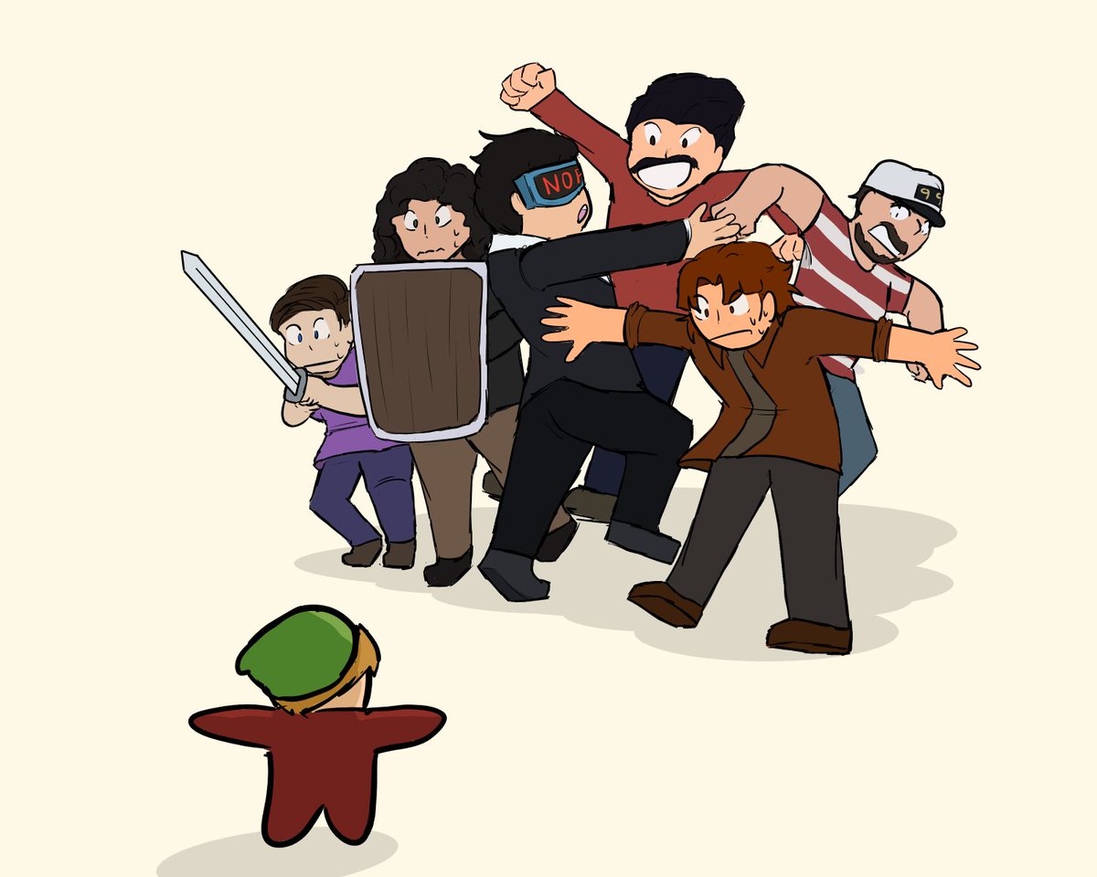 Revisiting old streams now that I have time to draw! The heart pounding 6 v 1 Lockout