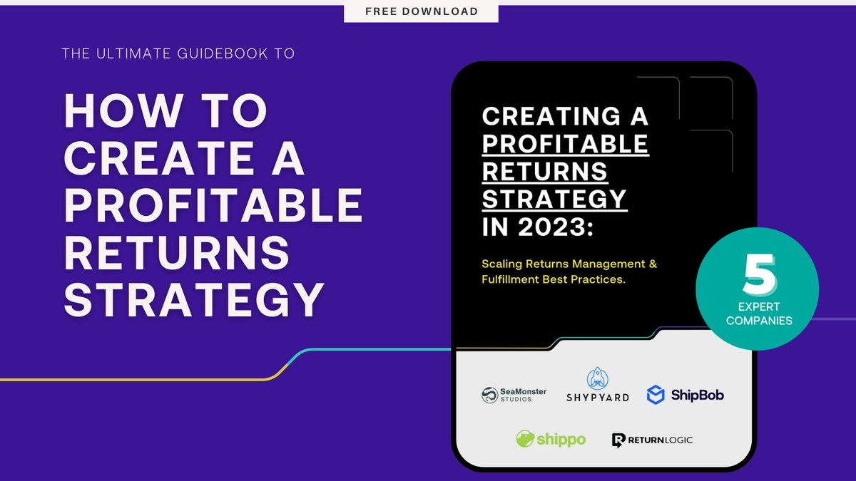 We got together with <a href="/the_seamonsters/">SeaMonster Studios</a>, <a href="/shippo/">Shippo</a>, <a href="/shipbob/">ShipBob</a>, &amp; <a href="/teamshypyard/">Shypyard</a> to create an ebook on forming an effective ecomm returns strategy.

Basically a gold mine for retailers ⚱️⛏ 

#Freedownload ⬇️

bit.ly/3IZZoWz