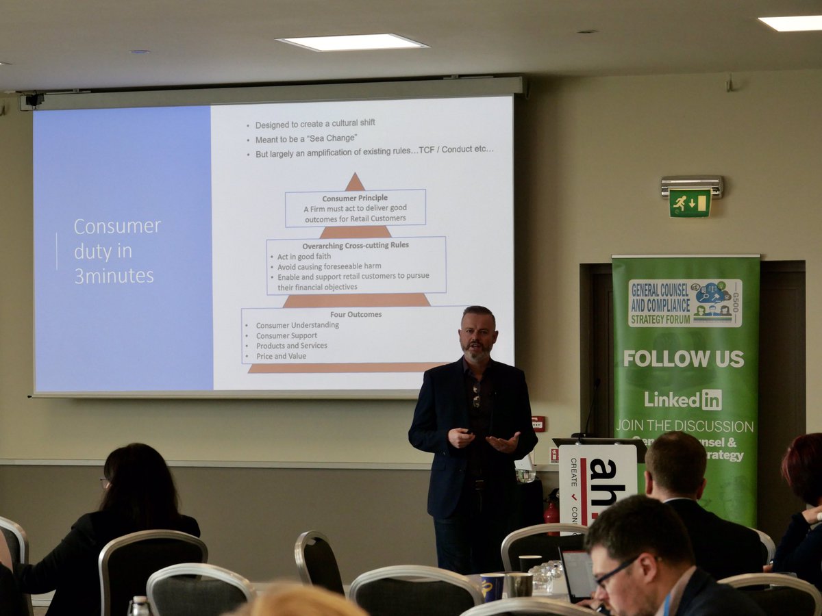 GCandCompliance's tweet photo. Richard Rolls, Risk and Compliance Director for N Brown Group discusses how they have placed their consumers’ interests at the heart of all their business strategies, whilst ensuring vulnerable customers are better protected. 

#GCCForum #consumeroutcomes #consumerduty https://t.co/wmuCXragEC