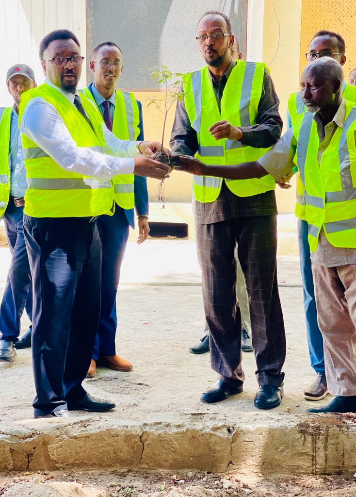 MoCTSomalia's tweet photo. Today on #IntlForestDay, we reaffirm our commitment to preserving Somalia's forests and combating deforestation. As part of our efforts, H.E. @JamaHKhalif has planted trees on the Ministry's premises.
Let's continue to work towards a greener Somalia! #MoCT #GreenSomalia #MoECC https://t.co/qdzIPFnsAR