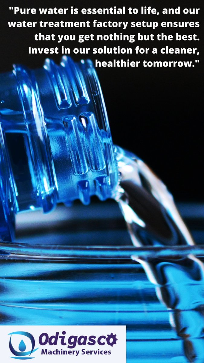 odigasco's tweet photo. Looking to set up your water factory?
Relax!!!
@odigasco
We give the render the best services in sales, supply, delivery and setup to give you quality water free from odor, taste and color.
Call now!!!+234 806 150 2083
#waterfactory
#AbujaTwitterCommunity https://t.co/LCzNxu8O9K