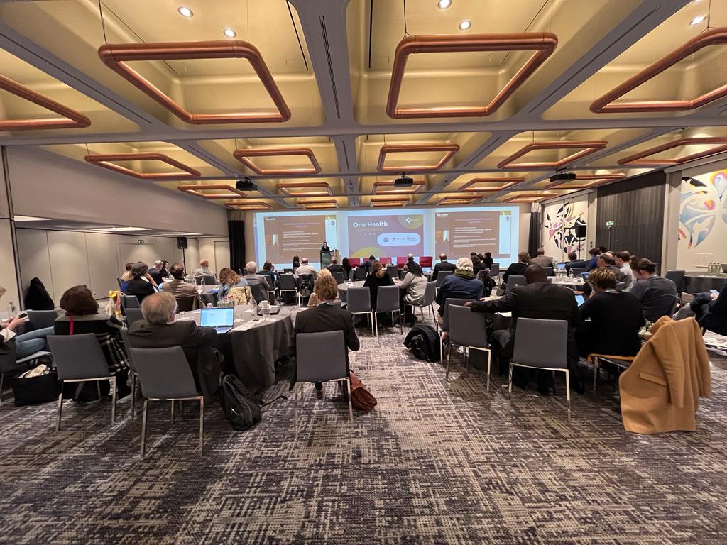 CevaSanteAnimal's tweet photo. 🌍 #OneHealthSummit
🗣️ G. Kutas, EVP Corporate Affairs & Communication at Ceva, spoke up to give Ceva's position towards the #avianflu & its global impact on the poultry industry. She highlighted Ceva's work to try to be part of the solution to curb this unprecedented #epizootic. https://t.co/lx1uewoGG3