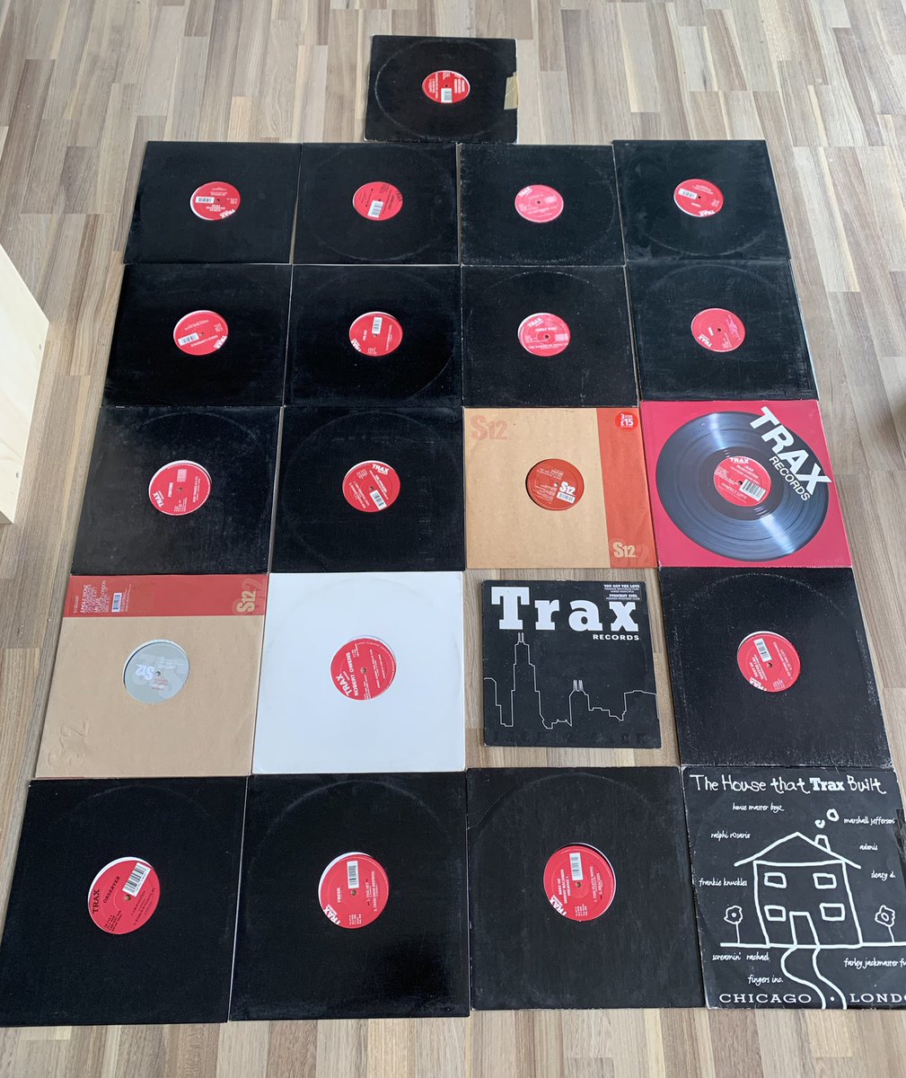 My Trax Records collection.

#traxrecords #jamieprinciple #phuture #mrfingers #virgo #junglewonz #vincentlawrence   #robertowens #frankieknuckles #armando #djpierre  #jessesaunders  #screaminrachael #farleyjackmasterfunk #adonis #mrlee  #marshalljefferson #mastercandj #records