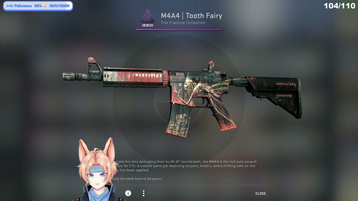 FishTheHusky's tweet photo. 🔥DAILY 🐶 CS:GO GIVEAWAY 🔥

🎁 M4a4 | Tooth Fairy 🐾 

➡️ TO ENTER:

✅ Follow my twitter 
@FishTheHusky

✅ Retweet

🗓️ Giveaway ends in 24 HOURS!

💕 thanks for participating 💕 

#CSGO
 #CSGOGiveaway https://t.co/npRUpS8nfG