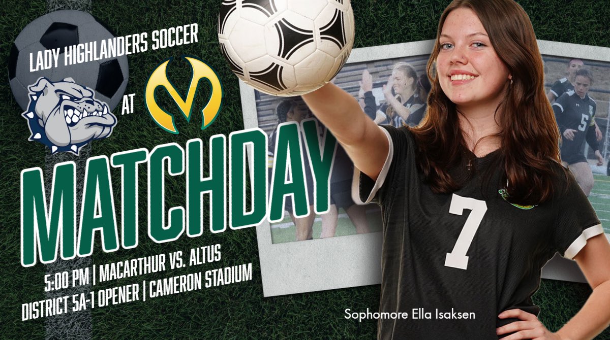 LawtonMacWSOC's tweet photo. ⚽ » District 5A-1 Opener!
🆚 » @AltusSchools
📍 » Cameron Stadium
🕔 » 5:00pm (boys follow at 7:00pm/boys JV at 3:30pm))
📺 » OSN | https://t.co/QUmnx2hMYO
#GoBigMac ☝🏻⚽️ https://t.co/SWb49OdH5U