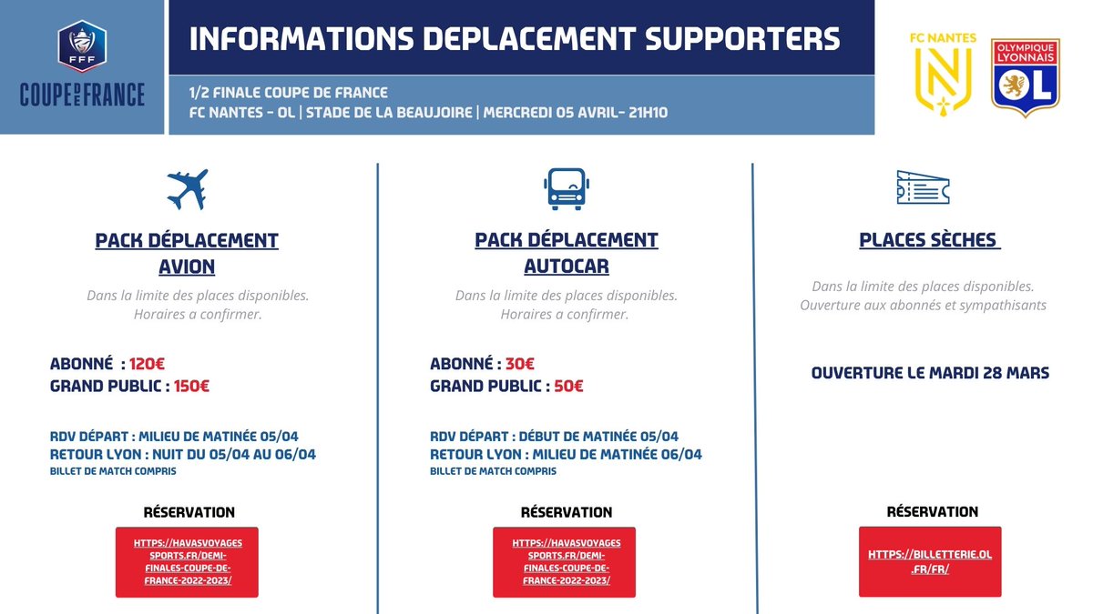 lyon_ultras's tweet image. Informations déplacement à Nantes. Tous à Nantes ! 🔴🔵👊