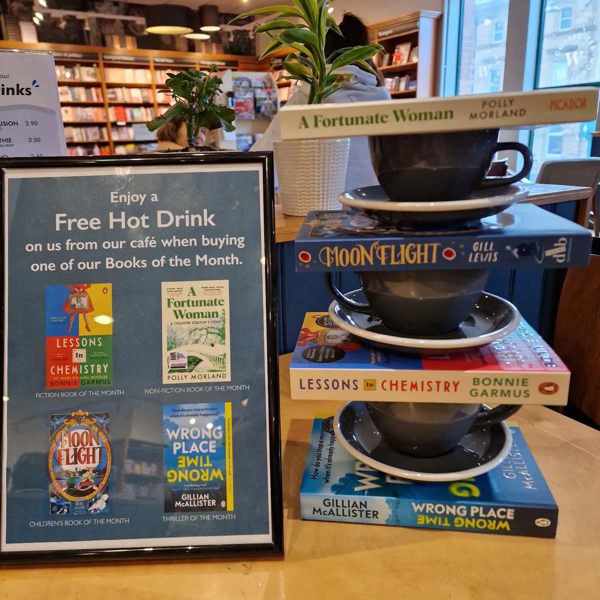 CornmillCentre's tweet photo. . @WstonesDarlo have four brand new books of the month to show you! 📚
Don’t forget to claim your free hot drink in Cafe W when you buy any of these fantastic books! 📖☕️
#waterstones #cafew #March #cornmillcentre #shoplocal https://t.co/w9abONul2W