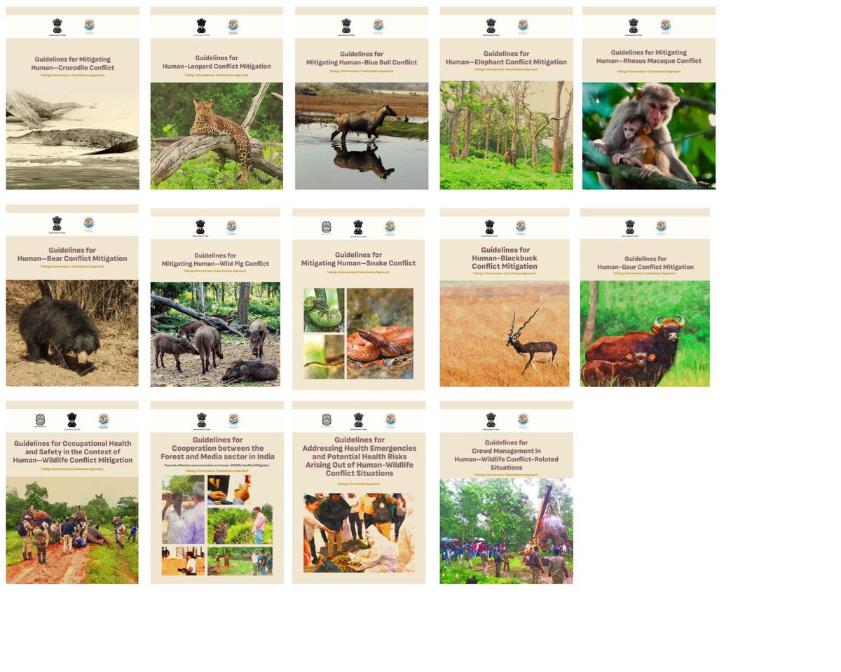 moefcc's tweet photo. Hon’ble Minister for EF&amp;CC, Shri @byadavbjp,  today released 14 guidelines to address #humanwildlifeconflict in the country in a holistic manner, developed with support from @wii_india @giz_india @BMZ_Bund @aranya_kfd @Uttkhand_Forest @ForestDeptWB https://t.co/DOiEgMdgks