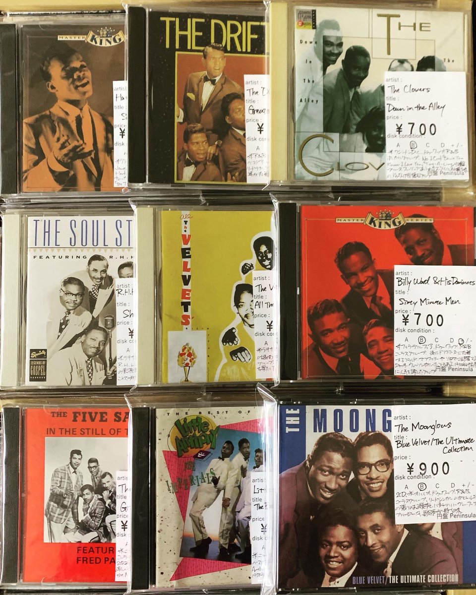 disc_peninsula's tweet photo. こんばんは。
ドゥーワップ/R&BコーラスグループのCDを追加しました。
ご来店お待ちしております。
#円盤peninsula #ディスクペニンシュラ #record #cd #8cmcd #レコード #栃木県 #小山市 #栃木市 #佐野市 #結城市 #筑西市 #宇都宮市 #古河市 #レコード買取 #cd買取 #thedrifters #thevelvets https://t.co/66oWrMjBT9