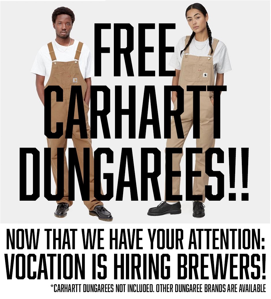 Vocation Brewery (@vocationbrewery) on Twitter photo As a shift brewer you’ll get to do it all: Clean, dig out the mash, clean, chuck hops into tanks, clean: the lot!
To apply, send your CV to jobs@vocationbrewery.com with the subject “When will I get to make a Dark Mild?” (Or just “Shift Brewer Application”) As a shift brewer you’ll get to do it all: Clean, dig out the mash, clean, chuck hops into tanks, clean: the lot!
To apply, send your CV to jobs@vocationbrewery.com with the subject “When will I get to make a Dark Mild?” (Or just “Shift Brewer Application”)