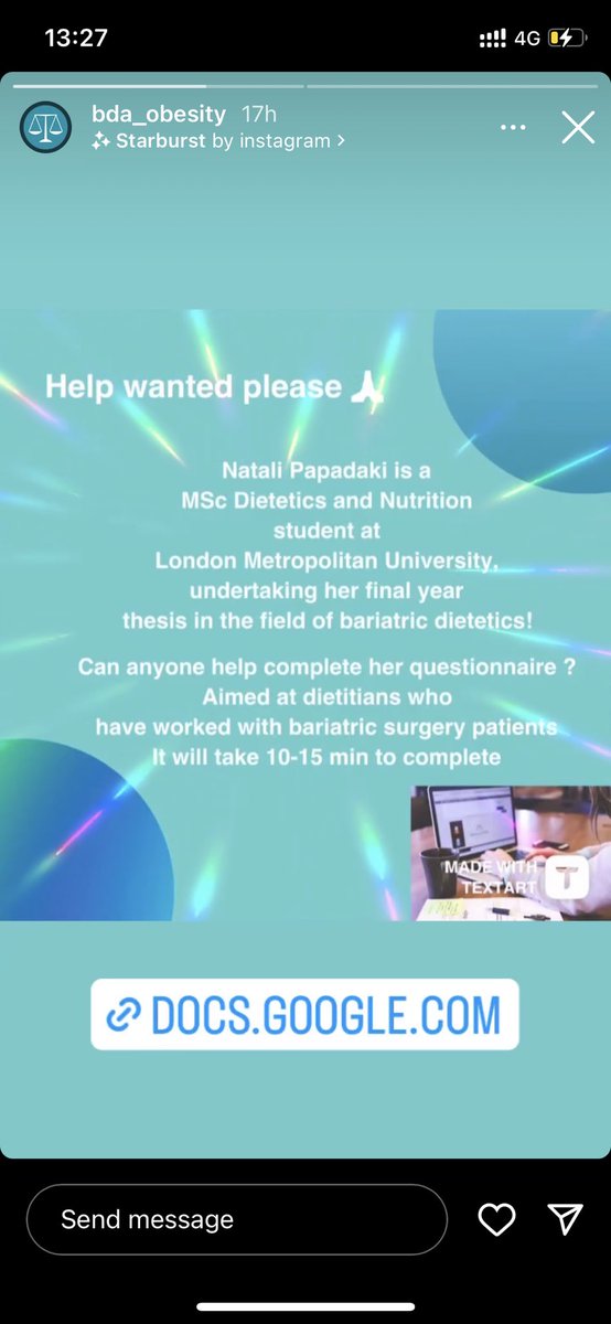 Nattrition_cy's tweet photo. Thank you @BDA_Obesity !

For any dietitians with previous or current bariatric experience please follow the link below to complete my 10-min questionnaire: 

https://t.co/oJ0HvIaERR

@dalereesRD @sarahjane840 @BDA_Dietitians https://t.co/9so0z9VucO