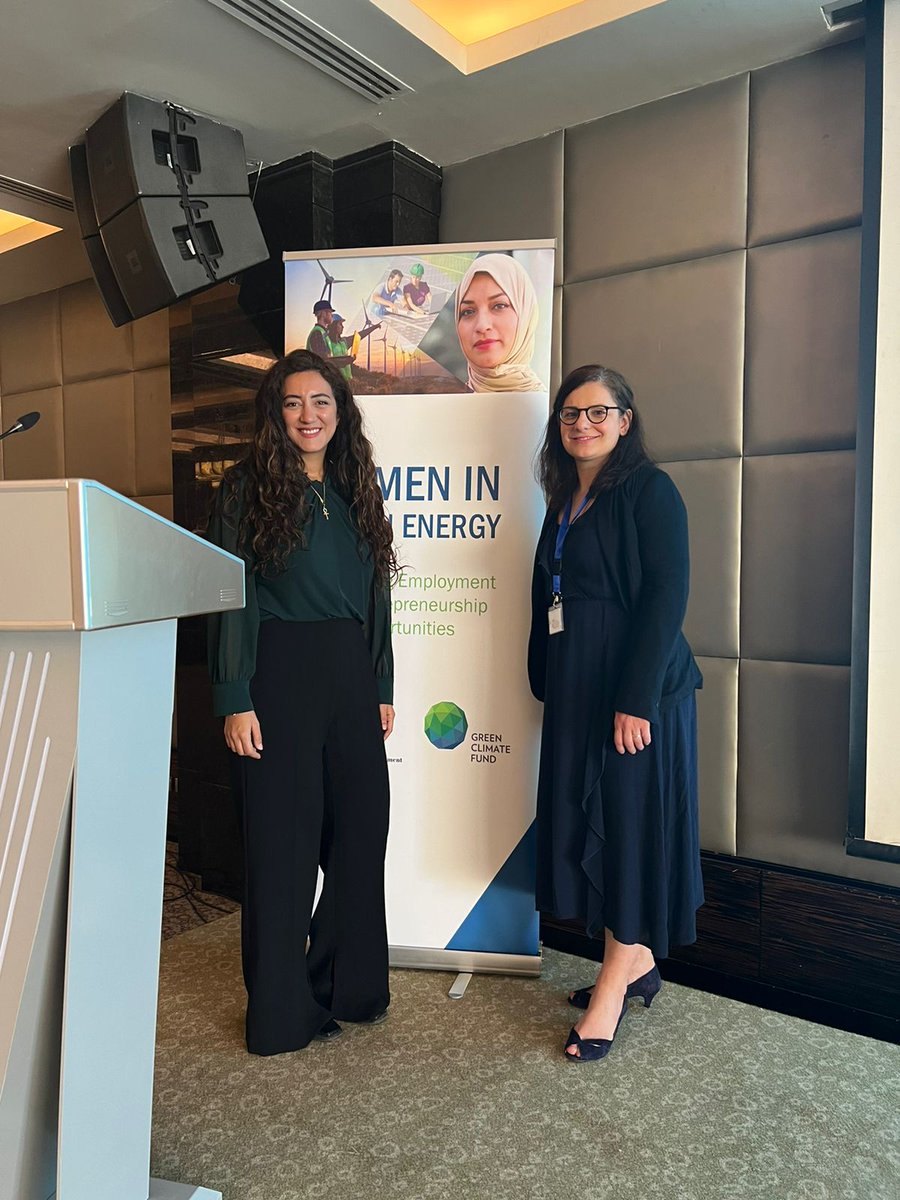 EBRDgender's tweet photo. Today, our colleagues @EvaJuliaBernard and Reem Mikhail participated in the closing event for the @EBRD's programme "Supporting Renewable Energy (RE) and Promoting Gender Equality in #Egypt"

A programme in partnership with @theGCF and in collaboration with Palladium &amp; Chemonics. https://t.co/my8aP4DfTX