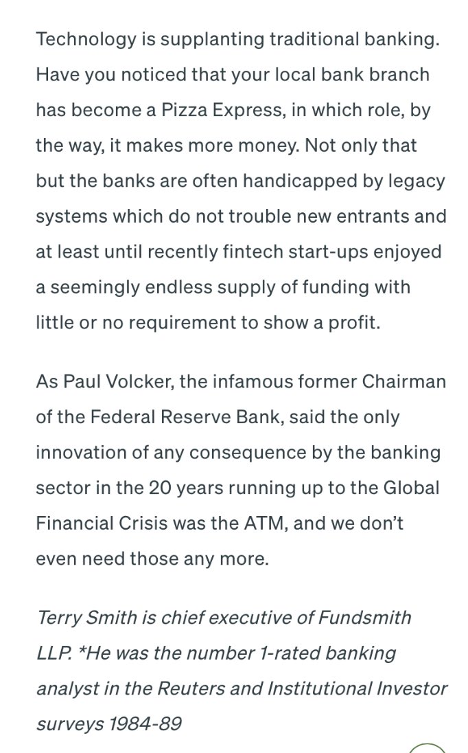 Why I Never Invest In Bank Shares by Terry Smith