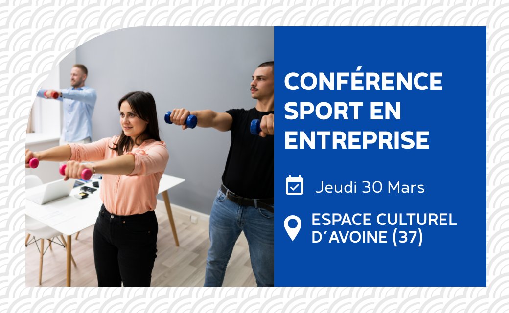 FFSECentre's tweet photo. 🗓 SAVE THE DATE

RDV jeudi 30 mars à l'Espace Culturel d'Avoine (37), pour la conférence "Sport au Travail ? Parlons-en !". Soirée à partir de 19h, organisée par la Communauté de communes Chinon Vienne et Loire 📍

🤝 Alain Blanchard, président de la #LCSE, animera cette soirée https://t.co/R0cXNNU6Rz