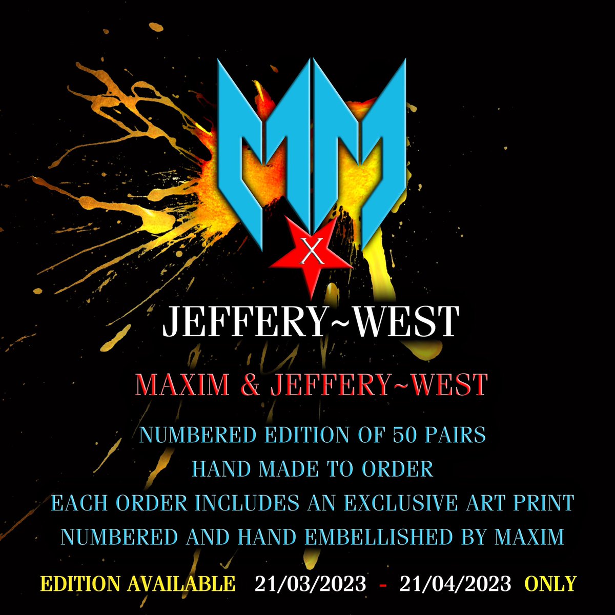 JefferyWestUK's tweet photo. https://t.co/bQMuZFYaHS

MAXIM (MM) X JEFFERY-WEST

#jefferywest #MM #MaximArt @maxim @the_prodigy #therockandrollcobblers #jefferywestrogues #art #amatchmadeinheaven #amatchmadeinhell https://t.co/Nt3M9KVQLH
