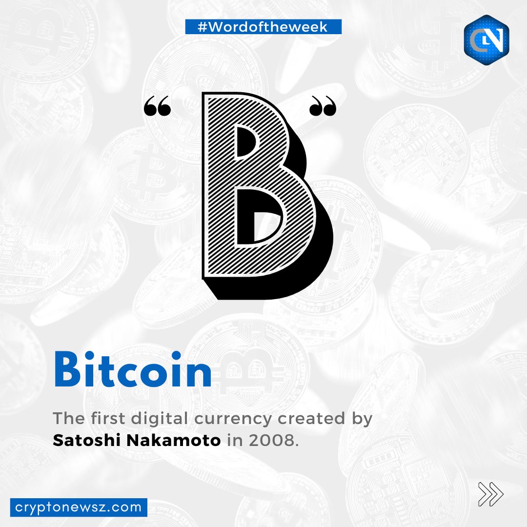 cryptonewsz_'s tweet image. Here’s your #Wordfortheweek - #Bitcoin

#cnz #cnznews #cryptocurrencies #cryptotrading #binance #cryptonews #bitcoincash #investor #cnz #cnzdaily #alotmorethancryptonews