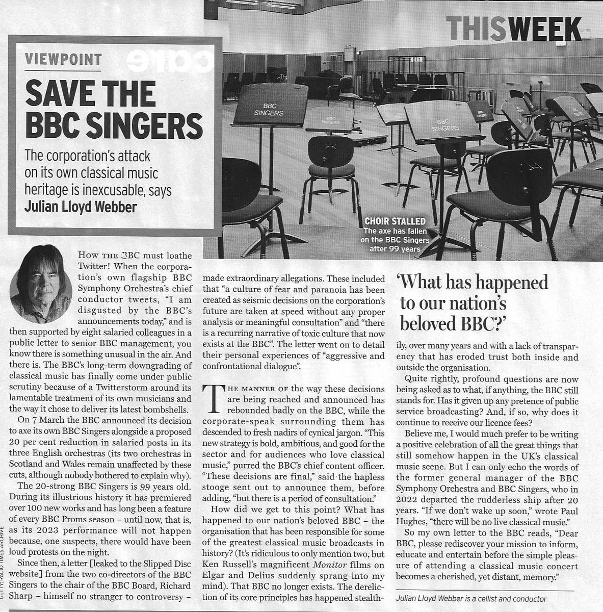 Thank you, <a href="/JLloydWebber/">Julian Lloyd Webber</a> <a href="/RadioTimes/">Radio Times</a> <a href="/BBCSingers/">BBC Singers</a>