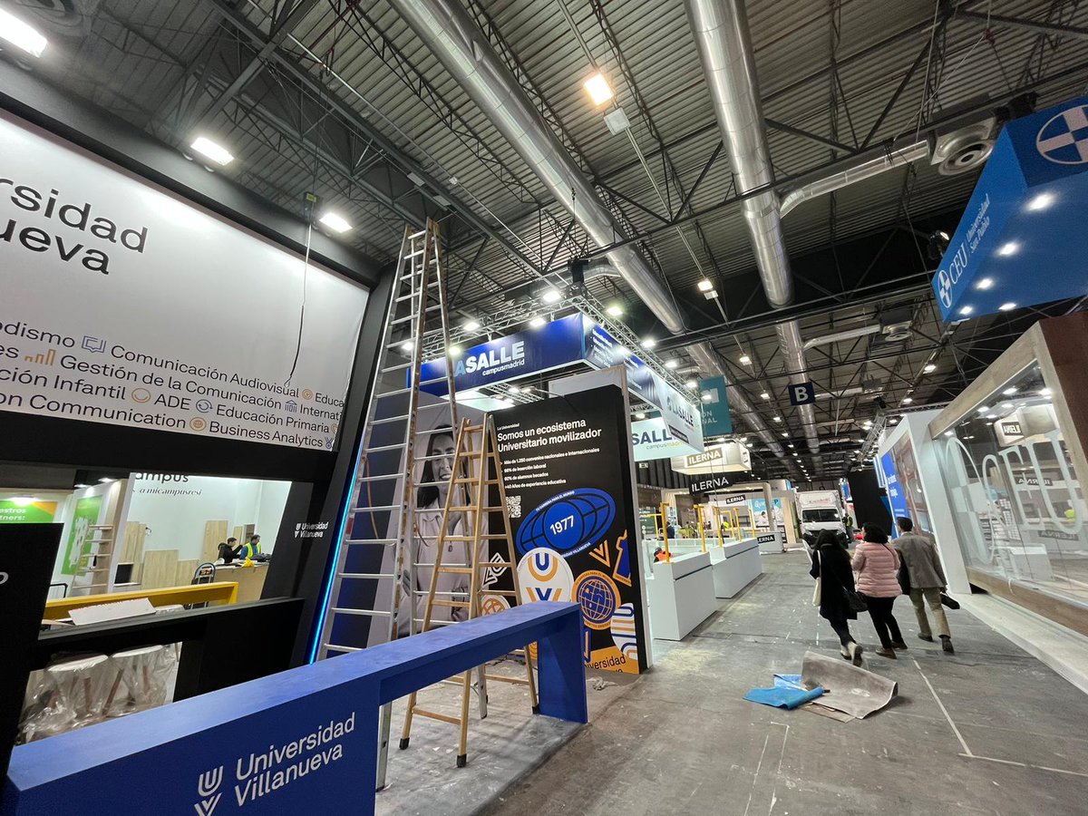 👷🏗️ Estamos montando el stand para dejarlo todo perfecto para  <a href="/FeriaAula/">AULA</a>.
📅 Estaremos del 22 al 26 de marzo para atenderte y orientarte.
🤔 Podemos ayudarte a tomar la mejor decisión para tu futuro.
🎟️ Ven a visitarnos en #IFEMA

#AULA2023