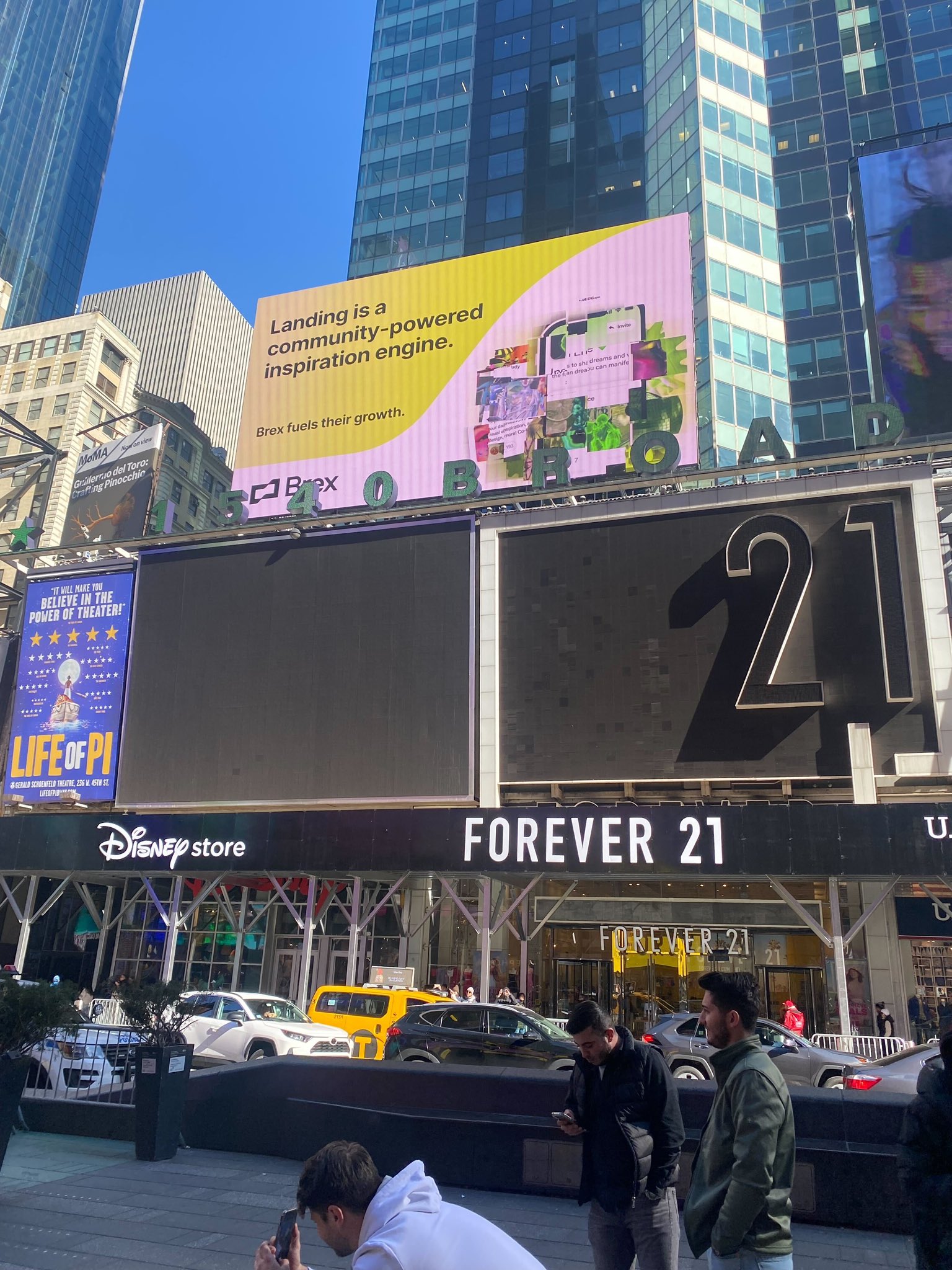 Landing on X: THIS IS NOT A DRILL! we have a billboard in Times Square  😭😭😭 thank you @brexHQ for making this happen!  /  X