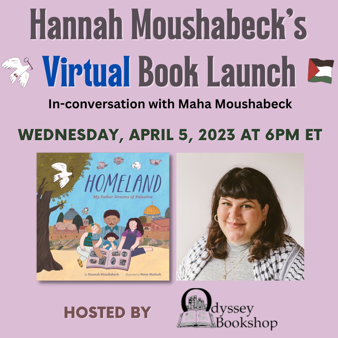 BOOK LAUNCH: 📆 Join me in conversation with @mahamoush, Managing Director of @InterlinkBooks (and my sister) for my VIRTUAL book launch hosted by @odysseybks RSVP: fb.me/e/2GpgNJ9pD