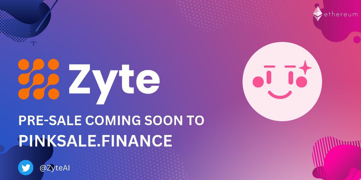 ZyteAI's tweet photo. Zyte AI presale coming to @pinkecosystem 🎟 

Full information will be released shortly 📄

#ChatGPT #AI #Crypto #BTC #ETH https://t.co/K3bgSh6ThP