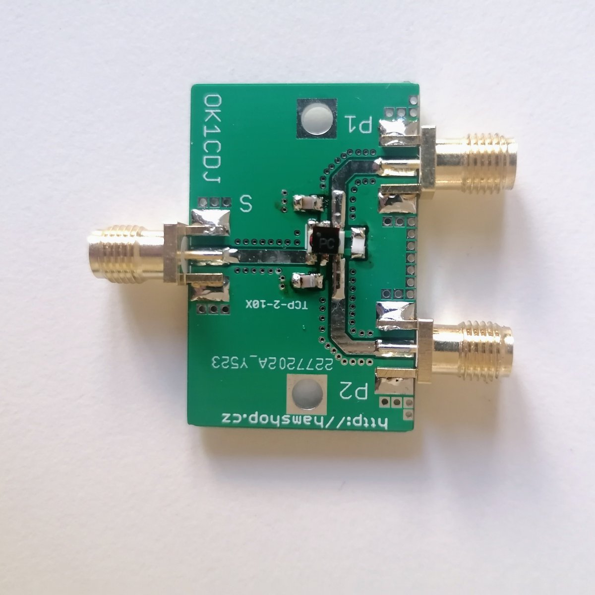 ok1cdj's tweet photo. 5-1000MHz 3 dB power splitter prototype based on #minicircuits TCP-2-10X+ https://t.co/6XoDTKVhEj