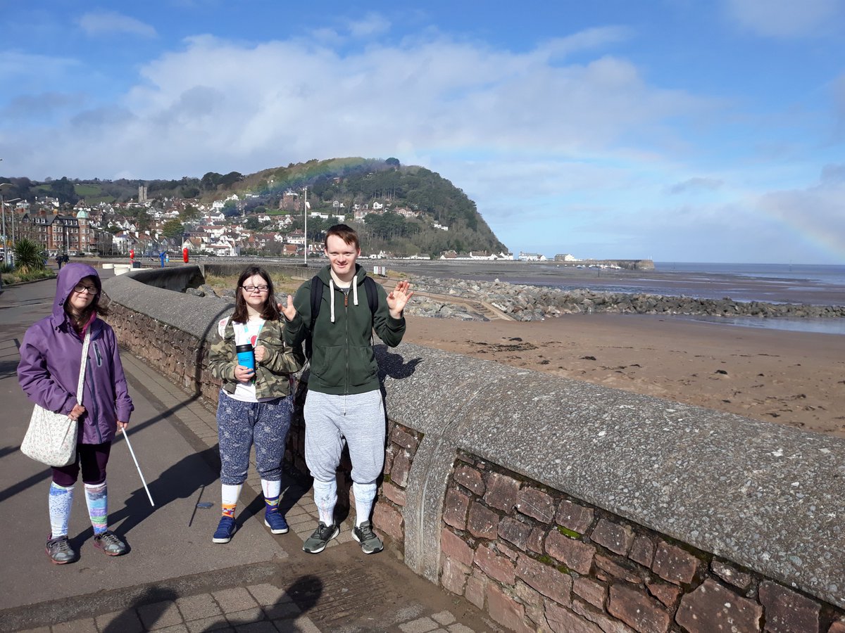 Today we did our sponsored walk in our odd socks because it is #worlddownsyndromeday 
We rocked our socks! We saw a lovely rainbow on our walk - from Max.
