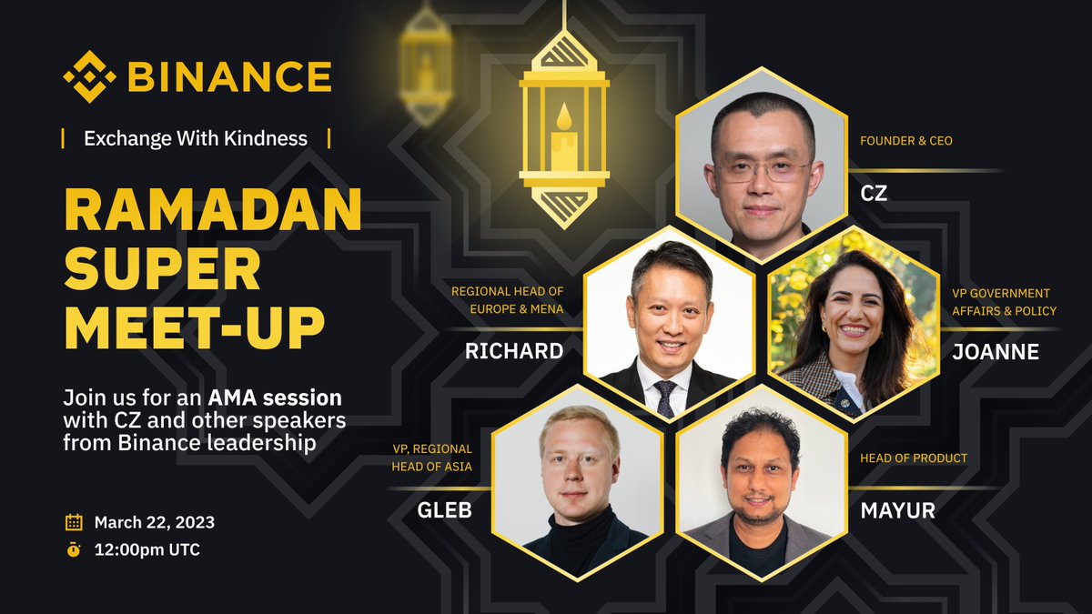Let's get ready for Ramadan with more excitement. Join our Ramadan Giveaway now!

🔸 Follow BinanceMENA on Twitter
🔸 Retweet using #ExchangeWithKindess
🔸 Comment tagging 3 friends

The first 600 Participants will win $10 each after filling the survey ➡️ binance.com/en/survey/e048…