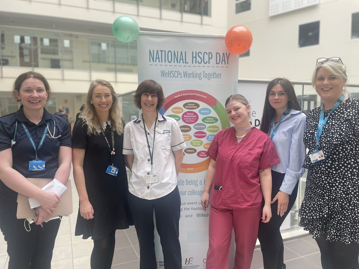 Well done 🙌🏻🙌🏻& big shout out to our #WeHSCP committee @CUH_Cork for organising todays coffee meet Diana & Jill (radiography), Ellen & Aoife (OT), Johanna & Helen (PT), Lucy & Bernadette (Social work) , Denise (medical sciences), Brid (SLT)