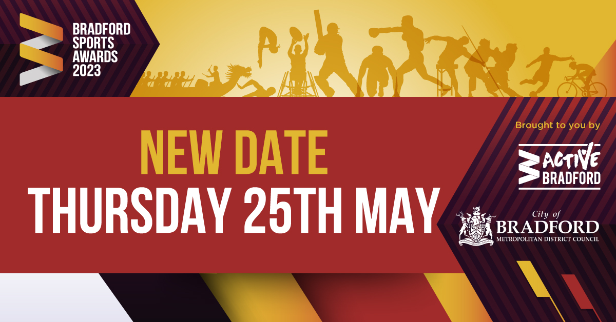 ‼️New date confirmed for Bradford Sports Awards 2023 

We look forward to celebrating on Thursday 25th May at  🥳

We have a record number of attendees, but don’t worry there is still space for you to come along and enjoy the ceremony 🏆
Link to tickets - https://t.co/JP0YpGFy1k