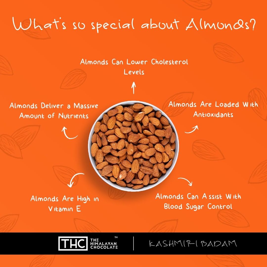 TheHimalayanCh1's tweet photo. Our grandmothers have always told us that "eating Badam improves memory power", but did you know that Badams do more than just sharpen our memory?
Here's a list of all things good about Badam.
Enjoy the goodness of #Kashmiri #almonds with the sweetness of The Himalayan Chocolate! https://t.co/l7EGYQs0z6