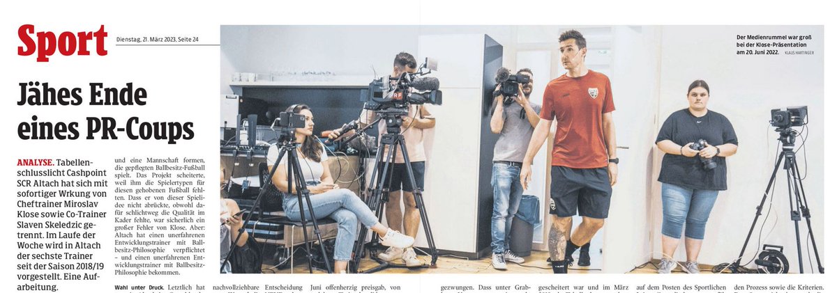 Man hat in Altach bekommen, was man verpflichtet hat, meint <a href="/hannesmayer2/">Hannes Mayer 🌳</a> in der heutige NEUE:

epaper.neue.at